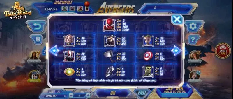 Các bước chơi nổ hũ Avengers TDTC đơn giản nhất