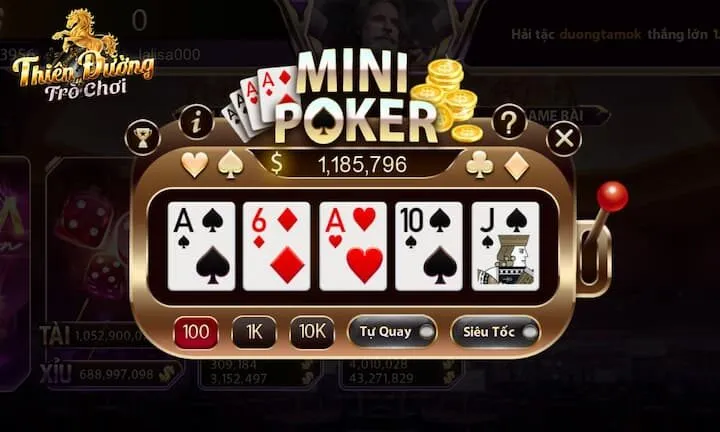 Mini Poker TDTC game đổi thưởng ăn khách