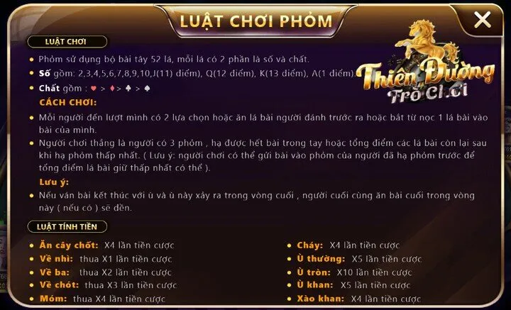 Trò chơi trực tuyến phỏm TDTC 