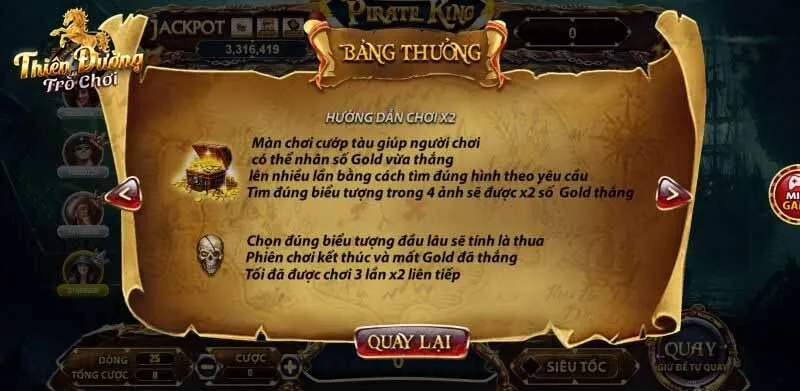 Các biểu tượng đặc biệt trong nổ hũ Pirate king TDTC